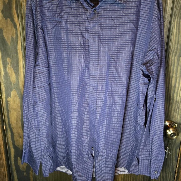 Other - #114- Murano Liquid Luxury Blue & White Striped Button-Up Shirt